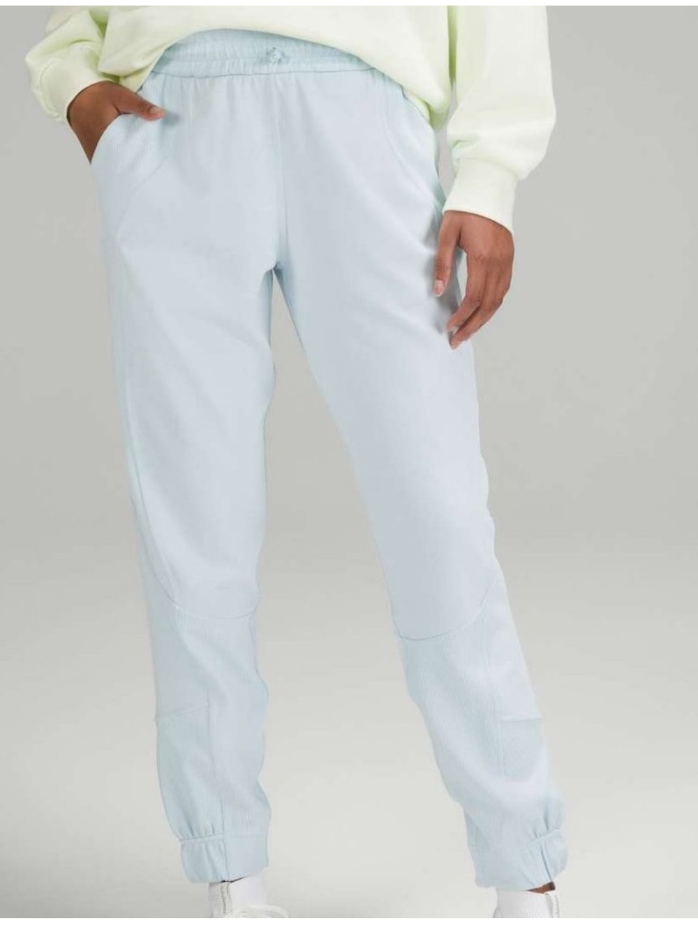 Lululemon Brushed Softstreme Ribbed High-Rise Jogger Powder Blue Size 2
